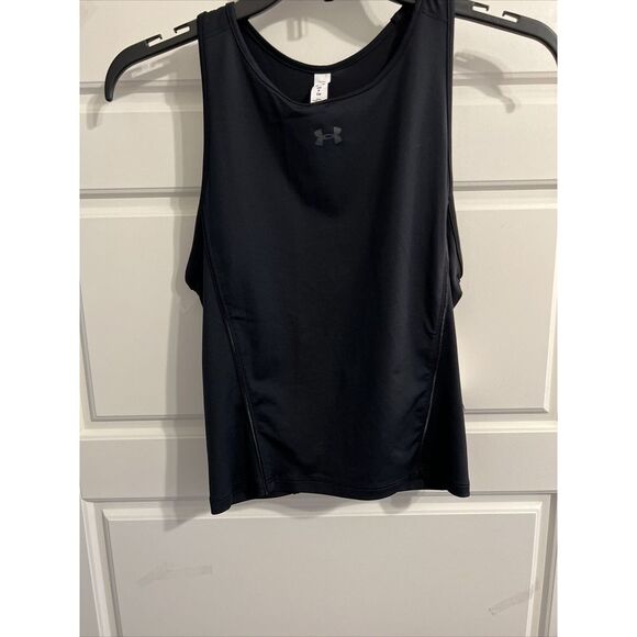 Under Armour women's black tank‎ top 1377106 Size S - Picture 1 of 2